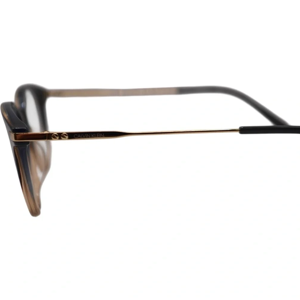 Calvin Klein Women’s Eyeglasses | Crystal Grey | Round Full Rim | 51–17–140